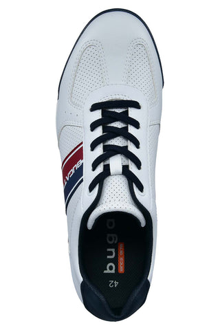 Scarpe bianche stringate con inserti blu Bugatti 325A381050002000