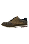 Scarpe beige scuro stringate con inserto in tessuto Bugatti 3359250869005200