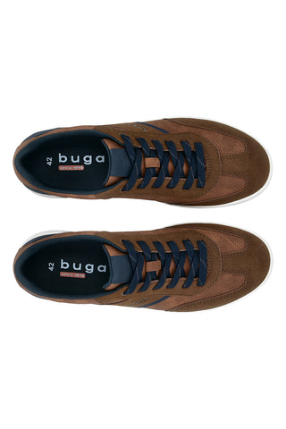 Cognacfarbene und blaue Turnschuhe mit Bugatti-Schnürung 325AVH0250006300