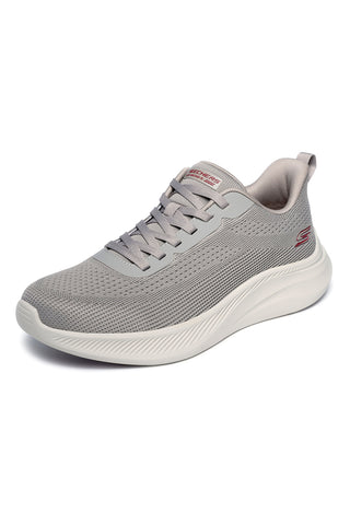 Taupe Sport stricken Trainer mit Speicher Schaum Skechers Bobs Moda Flex