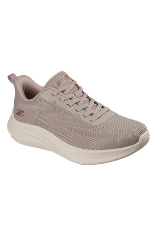 Taupe Sport stricken Trainer mit Speicher Schaum Skechers Bobs Moda Flex