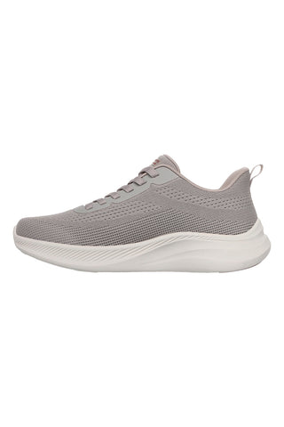 Taupe Sport stricken Trainer mit Speicher Schaum Skechers Bobs Moda Flex