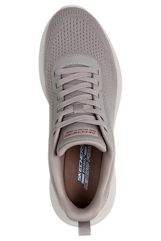 Taupe Sport stricken Trainer mit Speicher Schaum Skechers Bobs Moda Flex