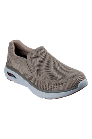Sneakers taupe slip on in mesh Skechers Arch fit Crosser Locke