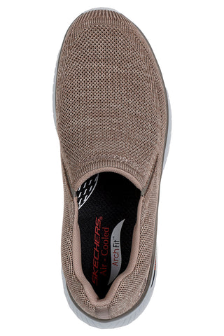 Sneakers taupe slip on in mesh Skechers Arch fit Crosser Locke
