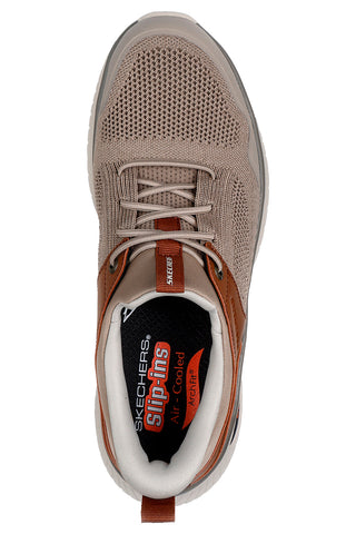 Taupe Turnschuhe mit Bogen Unterstützung Arch Fit Skechers Arch Fit Crosser Emeric