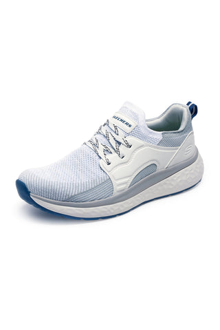 Sneakers bianche e grigie in mesh Skechers Lancer Dalton