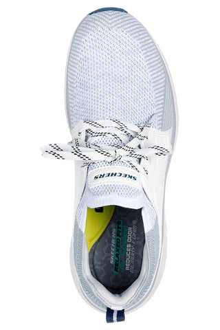 Sneakers bianche e grigie in mesh Skechers Lancer Dalton