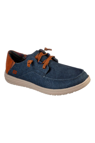 Mocassini blu Relaxed Fit con Memory Foam Skechers Melson Planon