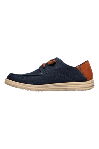 Mocassini blu Relaxed Fit con Memory Foam Skechers Melson Planon