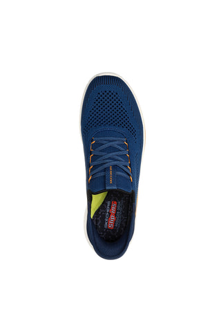 Sneakers slip ins blu in knit Skechers Slade quinto