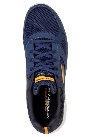 Sneakers blu in mesh stringate Skechers Track Syntac
