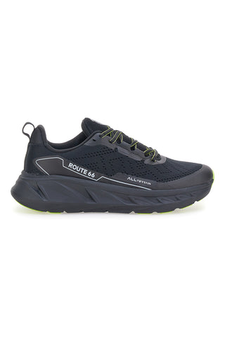 Scarpe da ginnastica nere con dettagli lime Route 66 RO51038D