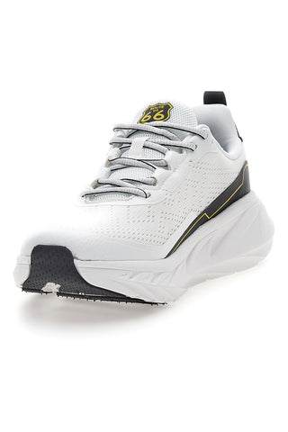 Scarpe da ginnastica bianche con dettagli neri Route 66 RO51038D