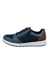 Blaue Turnschuhe mit Schnürsenkeln und seitlichem Reißverschluss Bugatti 331AFB0569004100