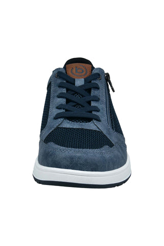 Blaue Turnschuhe mit Schnürsenkeln und seitlichem Reißverschluss Bugatti 331AFB0569004100