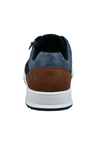 Blaue Turnschuhe mit Schnürsenkeln und seitlichem Reißverschluss Bugatti 331AFB0569004100