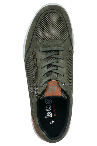 Dunkelgrüne Turnschuhe mit Reißverschluss Bugatti 331AFB0569007100