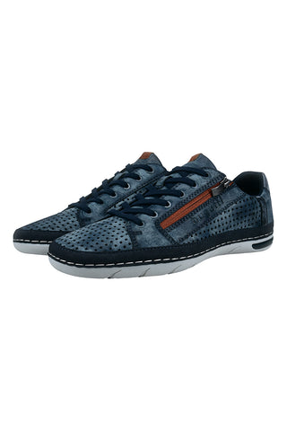 Sneakers blu traforate con zip Bugatti 321ASG0550004100