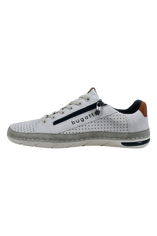 Bugatti weiß perforierte Schnürschuhe 321ASG0554002100