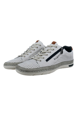 Bugatti weiß perforierte Schnürschuhe 321ASG0554002100