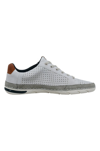 Bugatti weiß perforierte Schnürschuhe 321ASG0554002100