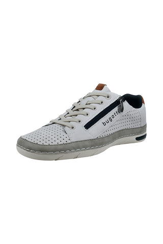 Bugatti weiß perforierte Schnürschuhe 321ASG0554002100