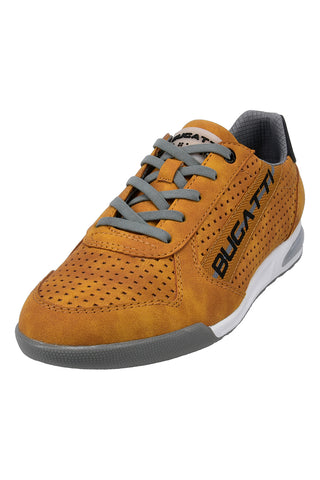 Herren ockerfarbene perforierte Turnschuhe mit herausnehmbarer Innensohle Bugatti 321A380150005000