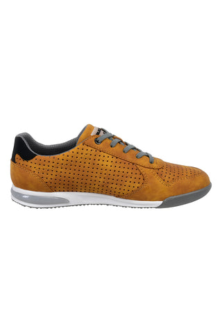 Herren ockerfarbene perforierte Turnschuhe mit herausnehmbarer Innensohle Bugatti 321A380150005000