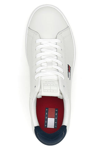 Weiße Lederturnschuhe mit herausnehmbarer Innensohle Tommy Jeans Archive '98