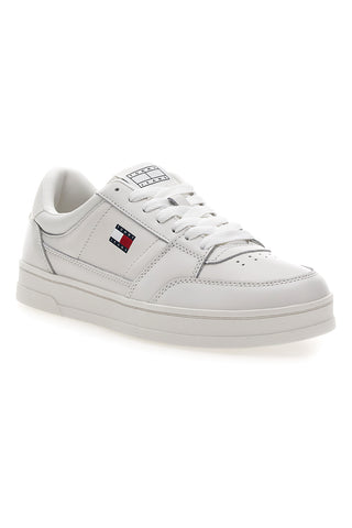 Weiße Lederturnschuhe mit herausnehmbarer Innensohle Tommy Jeans The greenwich new ess