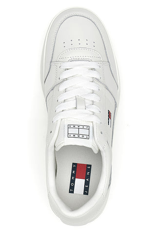 Weiße Lederturnschuhe mit herausnehmbarer Innensohle Tommy Jeans The greenwich new ess