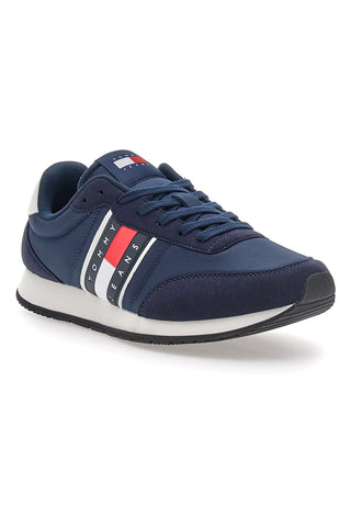 Blaue Laufschuhe mit herausnehmbarer Innensohle Tommy Jeans Tjm Class Runner