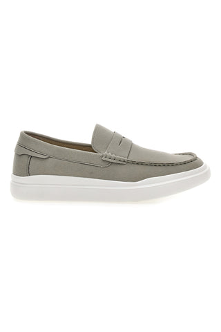 Graue Slipper mit weißer Sohle Longford C53086