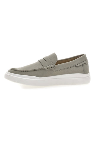 Mocassini grigi slip on con suola bianca Longford C53086