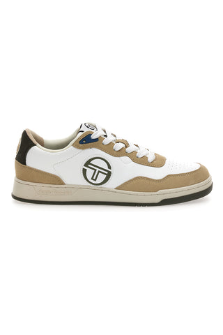 Weiße und beige Turnschuhe mit seitlichem Logo Sergio Tacchini STM614205