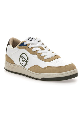Weiße und beige Turnschuhe mit seitlichem Logo Sergio Tacchini STM614205