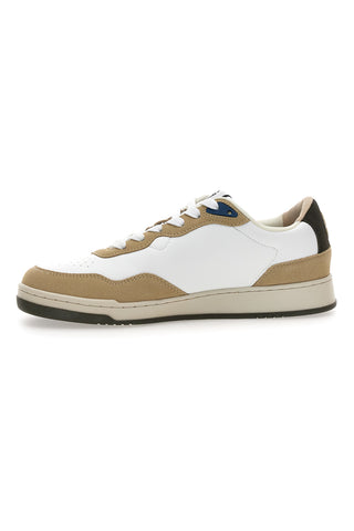 Weiße und beige Turnschuhe mit seitlichem Logo Sergio Tacchini STM614205