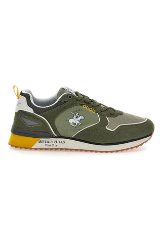 Sneakers verdi con dettagli gialli Beverly Hills Polo Club Dylan Mix