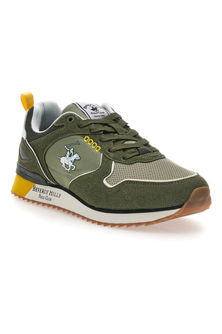Grüne Turnschuhe mit gelber Verzierung Beverly Hills Polo Club Dylan Mix