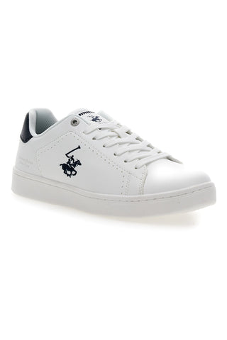 Weiße Sneakers mit blauen Details Beverly Hills Polo Club BHM614000
