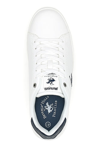 Weiße Sneakers mit blauen Details Beverly Hills Polo Club BHM614000