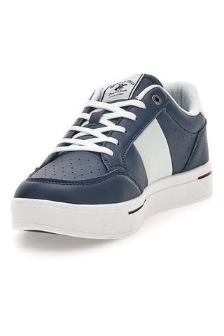 Blaue und weiße Sneakers mit kontrastierender Sohle Beverly Hills Polo Club BHM614100