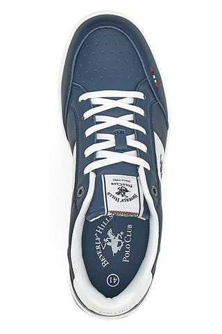 Blaue und weiße Sneakers mit kontrastierender Sohle Beverly Hills Polo Club BHM614100