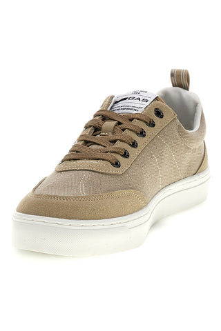 Beige Stoff Turnschuhe Gas GAM614005