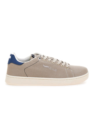 Beigefarbene Sneakers aus Stoff mit kontrastierender Sohle Gas SAMMY CVS