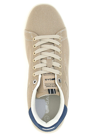 Beigefarbene Sneakers aus Stoff mit kontrastierender Sohle Gas SAMMY CVS