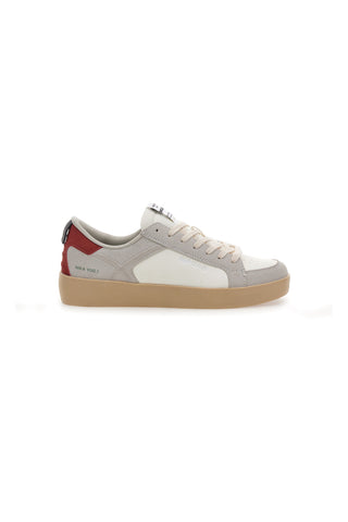 Beige-weiße Sneakers mit kontrastierenden Einsätzen Gas NIKA MIX