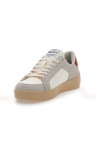 Beige-weiße Sneakers mit kontrastierenden Einsätzen Gas NIKA MIX