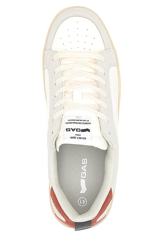 Beige-weiße Sneakers mit kontrastierenden Einsätzen Gas NIKA MIX